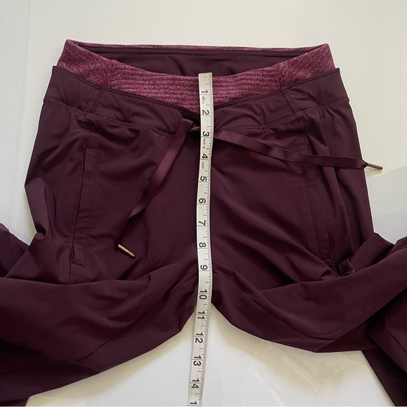 Lululemon Dance studio Leggings High Waist Lined Athletic Running Burgundy Red 4 - Picture 13 of 15